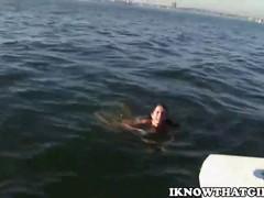 Hot girl in bikini fucked by the lake