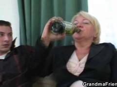 Drunken granny Tarhan two scumbags