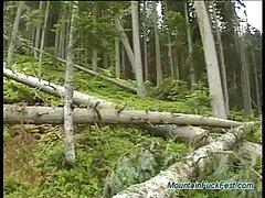 On the Alpine slopes of two tough woodcutter ripped slim shepherdess.