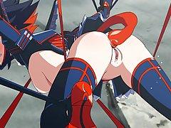 Anime- Flexible monster got into a furious ass chicks.