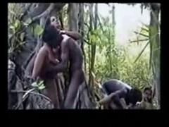 Lustful whores fuck in the jungle extreme tribe of cannibals.